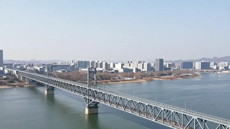 Illustration for: Kim Jong-un Crosses New Yalu Bridge to Visit China