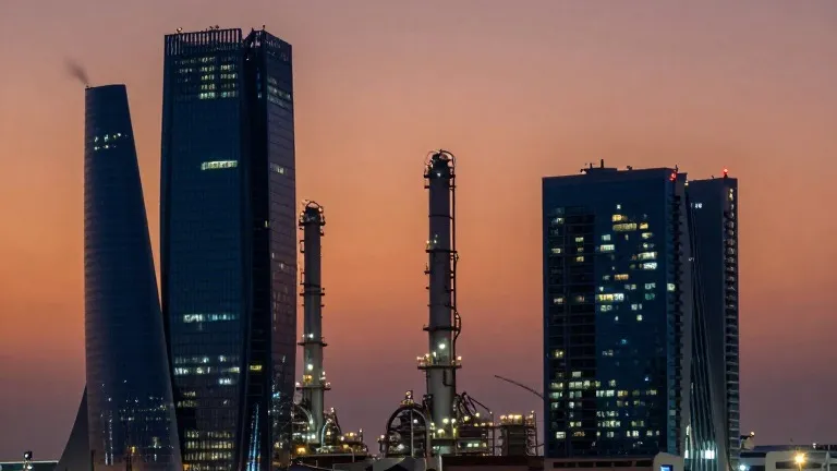 Illustration for: Oil settles at $116 after Tehran names Gulf data centers as strike targets